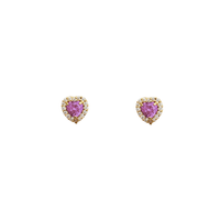 Heart Stud Earrings (14K)