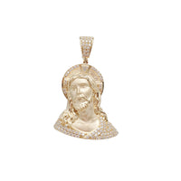 Zirconia Jesus Head Pendant (14K)