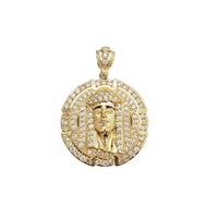 Jesus Head Medallion Pendant (14K)