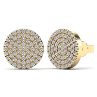 Diamond Round Stud Earrings (14K)