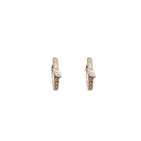 Marquise Huggie Earrings (14K)