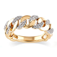 Cuban link Fancy Ring (14k)