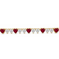 Lab Grown Diamond Heart Fancy Bracelet (14K)