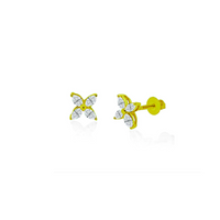 Diamond Marquise Flower Stud Earrings (14K)