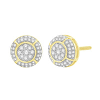 Round White Diamond Earring