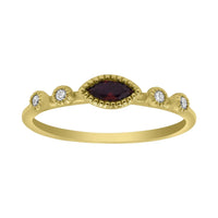 Diamond Marquise Cut Ruby Fancy Ring (14K)