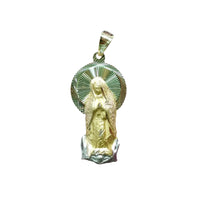 Tricolor Virgin Mary Pendant (14K)