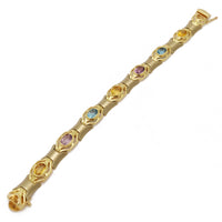 Infinity Gemstones Bracelet (14K).