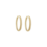 Oval Shape Hoop Earrings (14K)