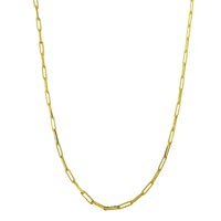 Solid Paper Clip Chain (14K)