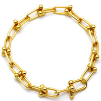Horseshoe Beaded Bracelet (14K).