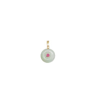 Jade Round Pendant (14K)