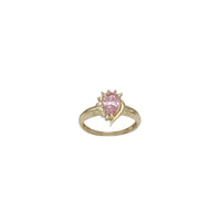 Fancy Birthstone Pear CZ Ring (14K)