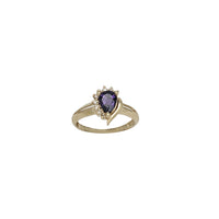 Fancy Birthstone Pear CZ Ring (14K)