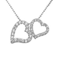 Two Heart Necklace (Silver)