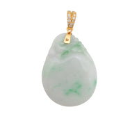 Longevity Peach Jadeite Pendant (14K)
