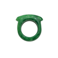 Saddle Jade Ring