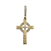 Irish Celtic Cross Pendant (14K)