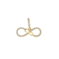 Iced Out Inscribed Infinity Pendant (14k)