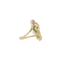 Starry-Eyed Rainbow CZ Flower Doll Ring (14K)