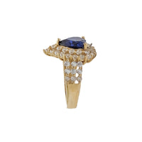 Blue Heart CZ Lady Ring (14K).