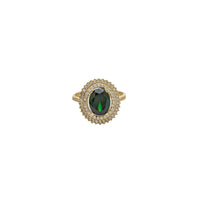 Green CZ Lady Ring (14K).