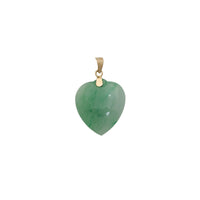 Jade Puffy Heart Pendant(14K)