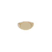 Stripes & Swirls Oval-Sidewalks Signet Ring (14K)
