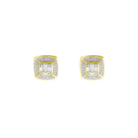 Diamond Cushion Screw Earring (14K)