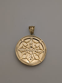 Saint Michael Round CZ Pendant (14K)