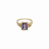 Mystic Topaz Emerald Cut Ring (14K)