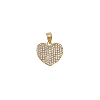 Iced-Out CZ Heart Pendant (14K)