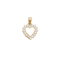Heart Frame CZ Pendant (14K)