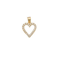 Heart Frame CZ Pendant (14K)