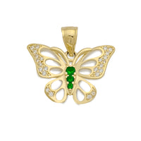 Butterfly CZ Pendant (14K)
