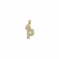 Icy Crown Initial/Letter Pendant (14K)