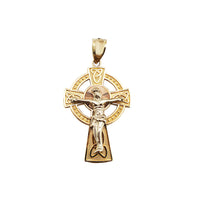 Tricolor Crucifixion Cross Pendant (14K)