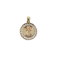 Tricolor Divine Child Medallion Pendant (14K)
