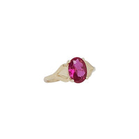Oval Red Stone Baby-Sized Ring (14K)