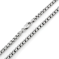 Antique Finish Round Box Chain ( Silver )