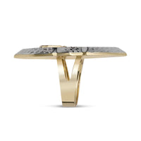 Diamond Cut Two-Tone Last Supper Ring (14K)
