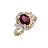 Red Zirconia Ring (14K)