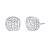 Diamond Rope Outline Earrings (14K)