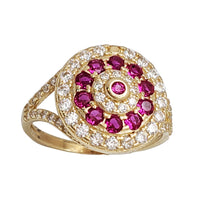 Round Zirconia Ring (14K)