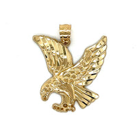 Diamond-Cut Eagle Pendant (14K)