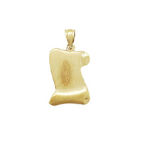 Virgin Mary Imprinted Scroll Pendant (14K)