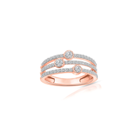 Orbit Three-Rows Diamond (14K)