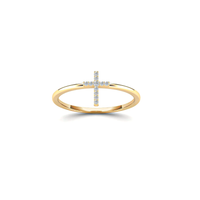 Cross Diamond Ring (14K)