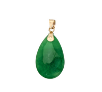 Jade Teardrop Pendant (14K)