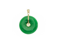 Good Fortune Jade Pendant (14K)